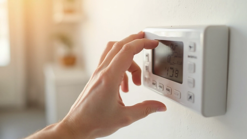 Thermostaat in moderne woonkamer met comfortabele temperatuurregeling